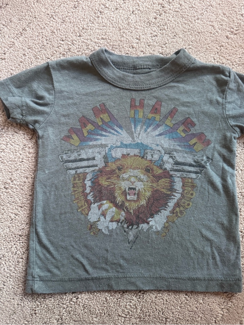 Chaser Kids Van Halen Graphic Tee - Olive Green with Multicolor Print